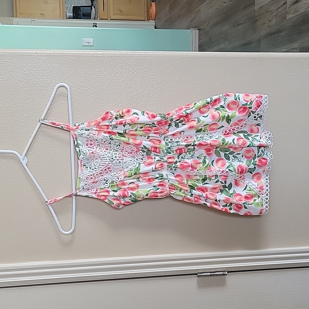 Girls Peach Romper size 12